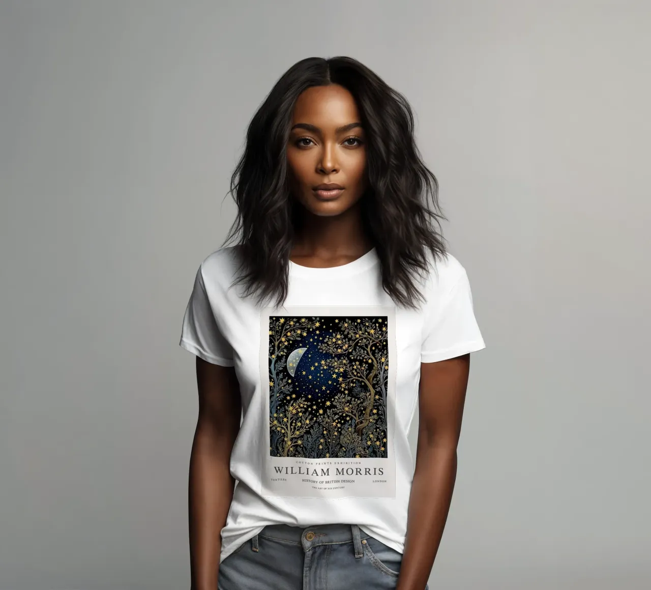 a beautiful tree to lookk at at night women's fitted t-shirt by Ropech Shop