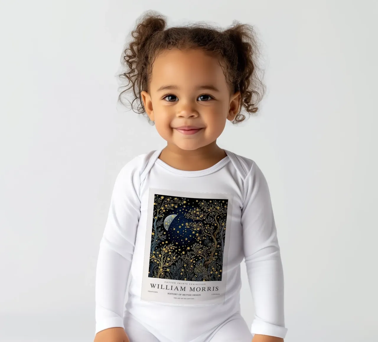 a beautiful tree to lookk at at night long-sleeve baby romper by Ropech Shop