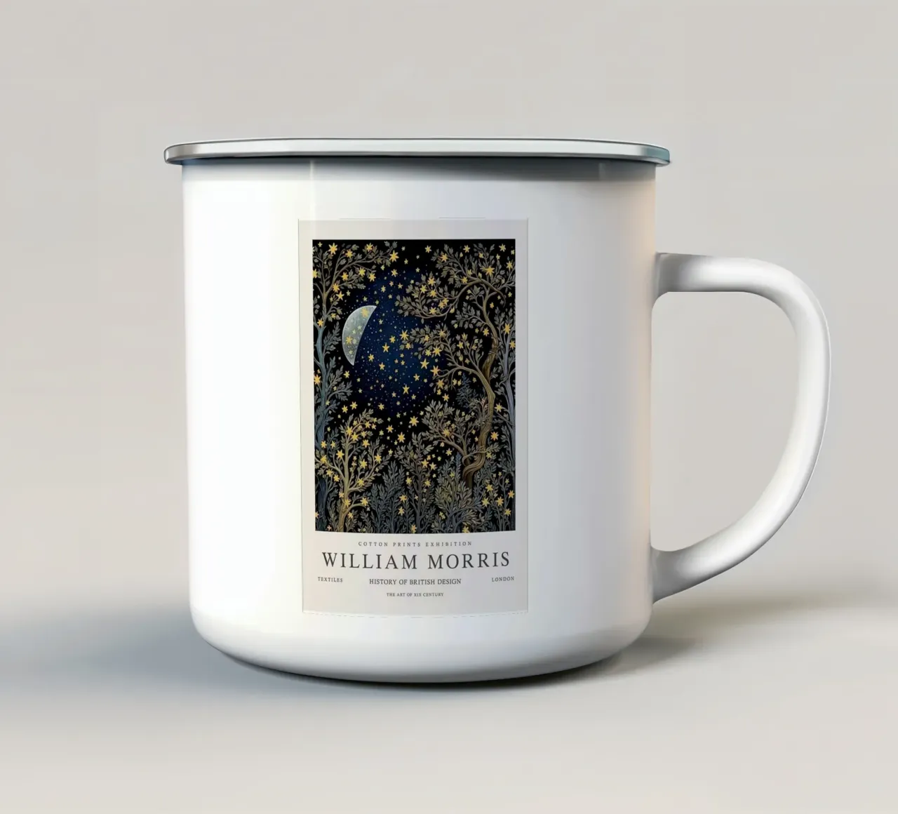 un bellissimo albero da guardare di notte tazza in smalto da Ropech Shop