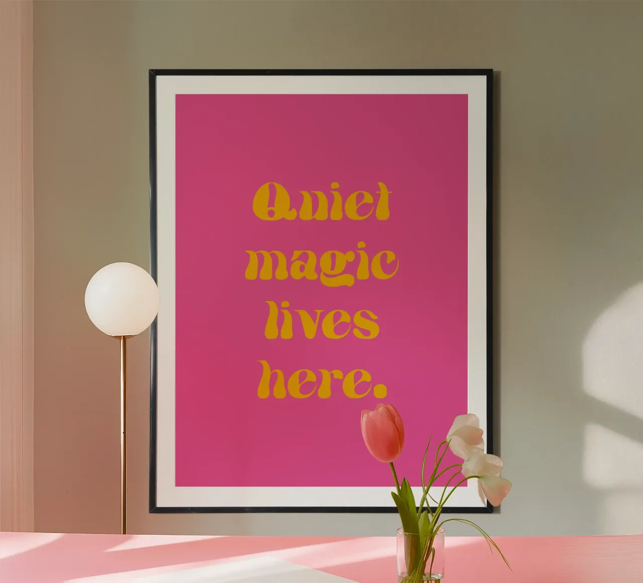 Quite magic lives here. poster with plastic frame by Fraysein Design