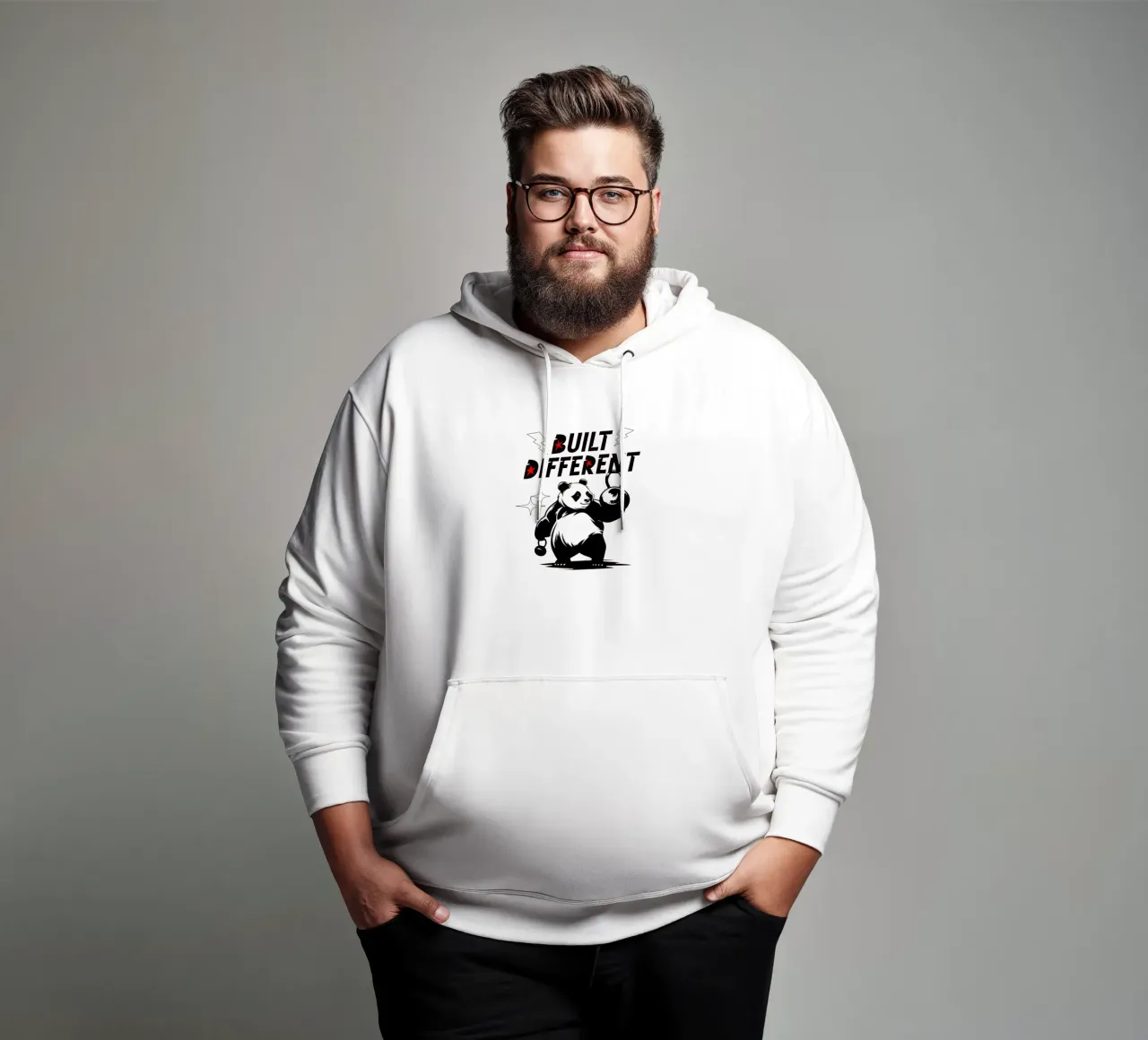 Palestra per panda carini costruita in modo diverso felpa con cappuccio da Cute