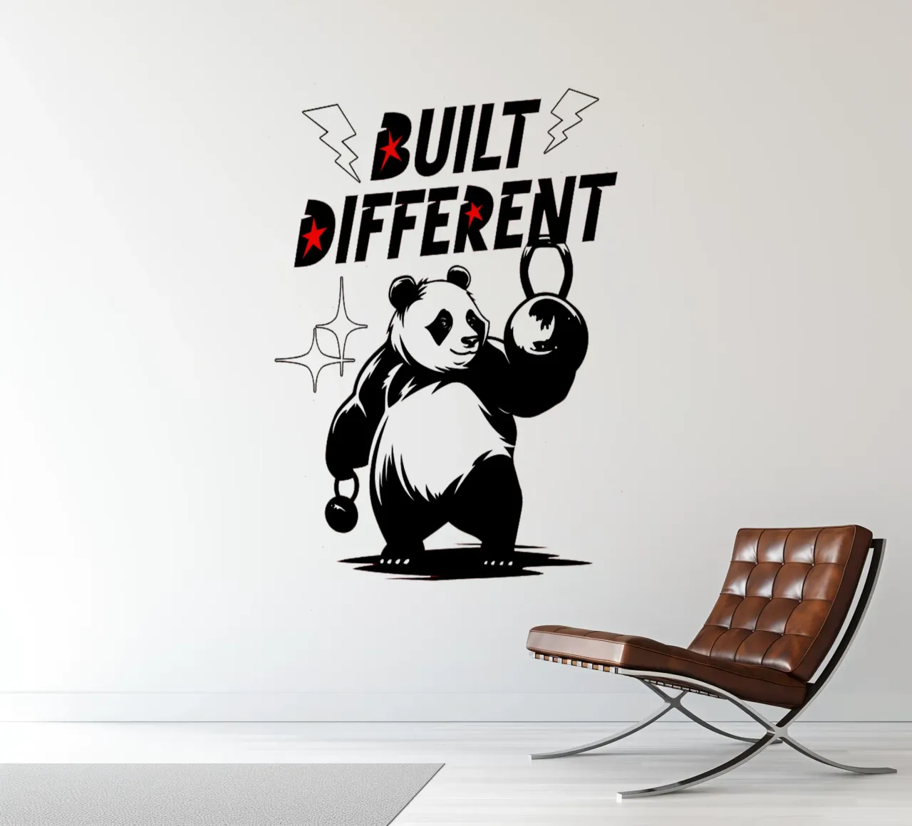 Cute Panda Gym Anders gebaut Fototapete von Cute