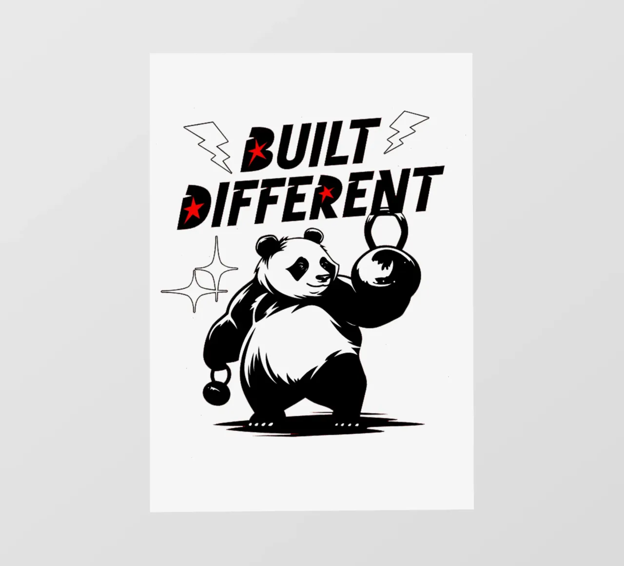 Cute Panda Gym Anders gebaut Fototapete von Cute