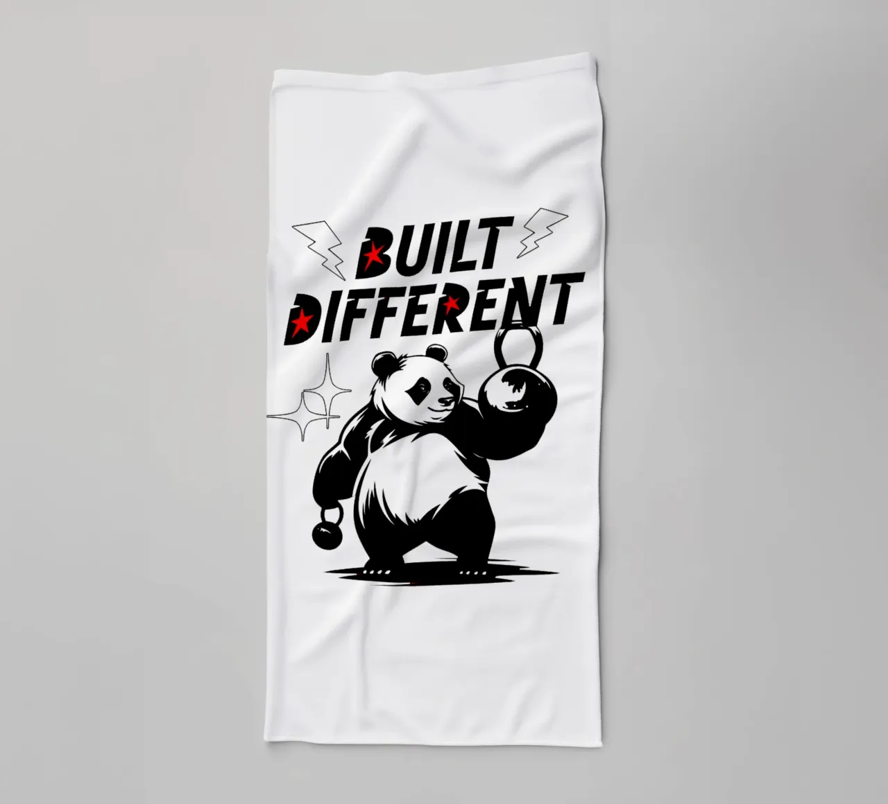 Cute Panda Gym Built Different towel by Cute