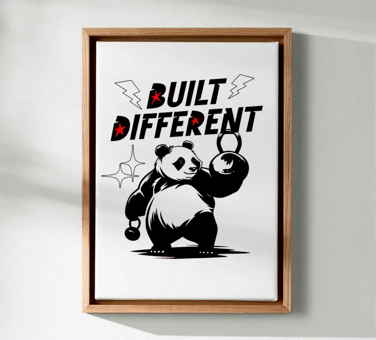 Schattige Panda Sportschool Anders gebouwd canvas met Baklijst van Cute