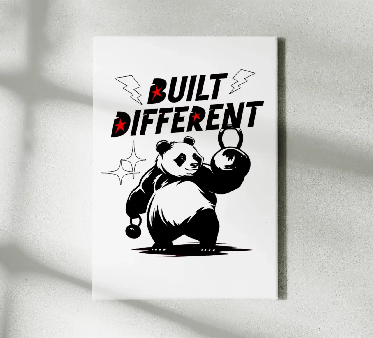 Schattige Panda Sportschool Anders gebouwd canvas met Baklijst van Cute