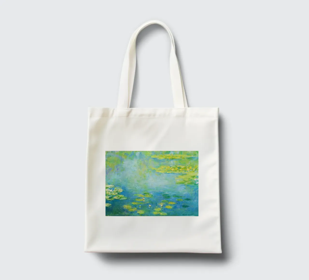 Ninfee di Claude Monet borsa in juta da Monet Art Prints