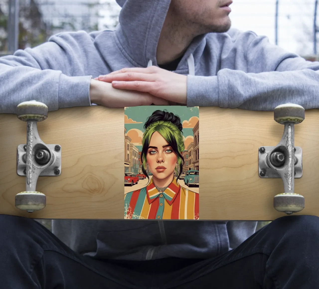 Billie Eilish vintage style sticker by Lembayung art