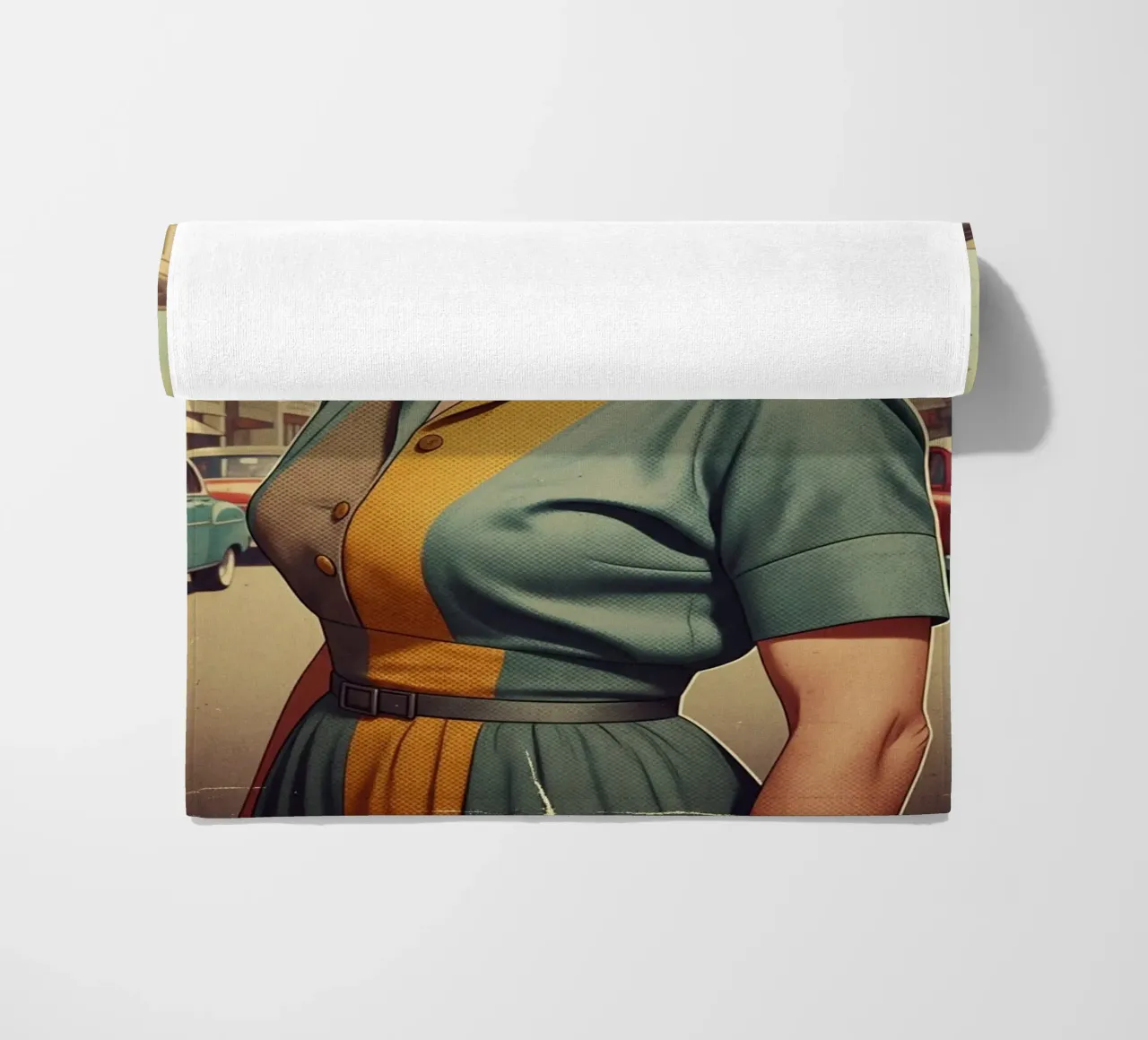 Madonna vintage style beach towel by Lembayung art