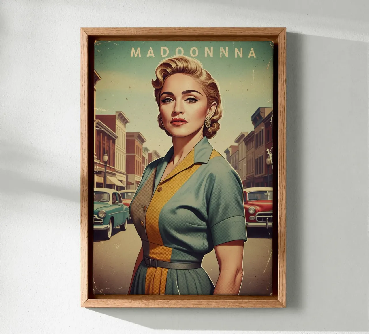 Madonna vintage style tela con Cornice a cassetta da Lembayung art