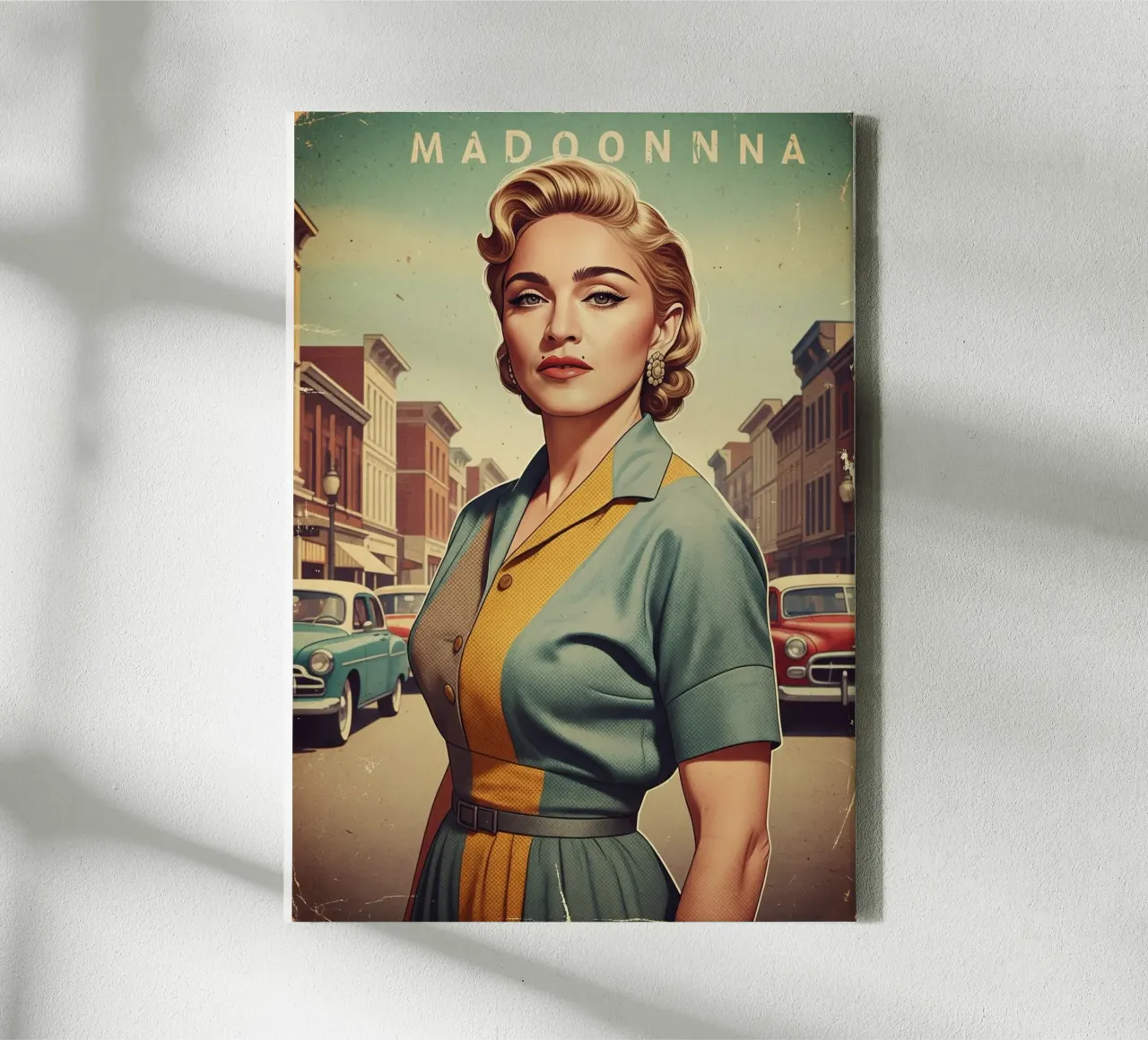 Madonna vintage style tela con Cornice a cassetta da Lembayung art