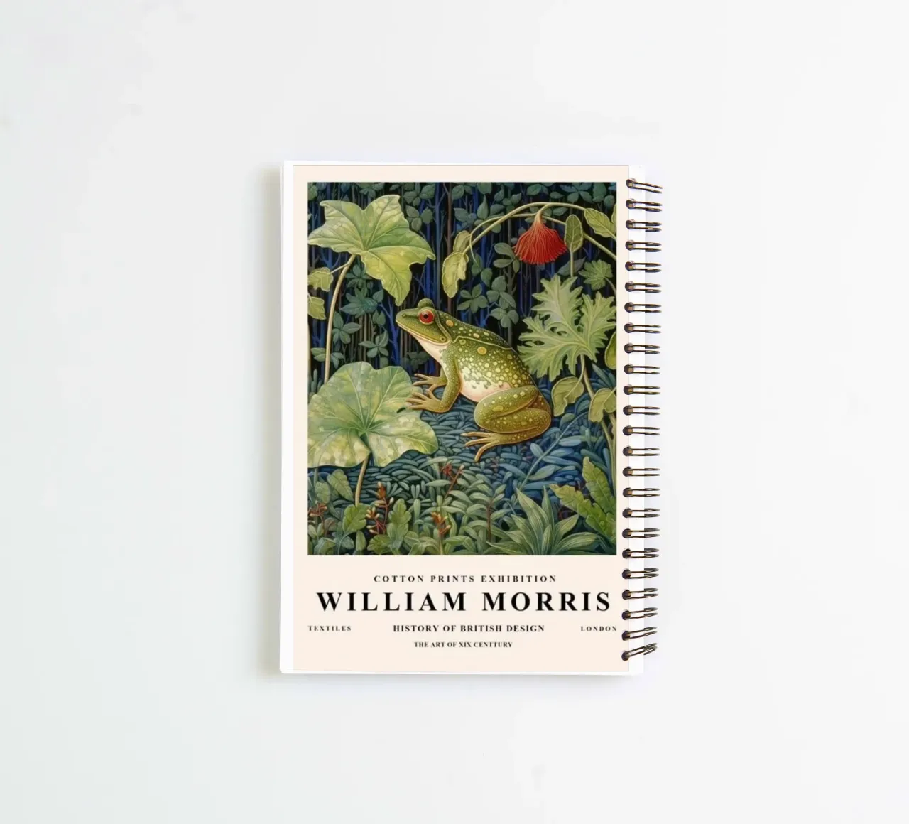 frog in the middle of the forest with leaves spiral notebook by Ropech Shop