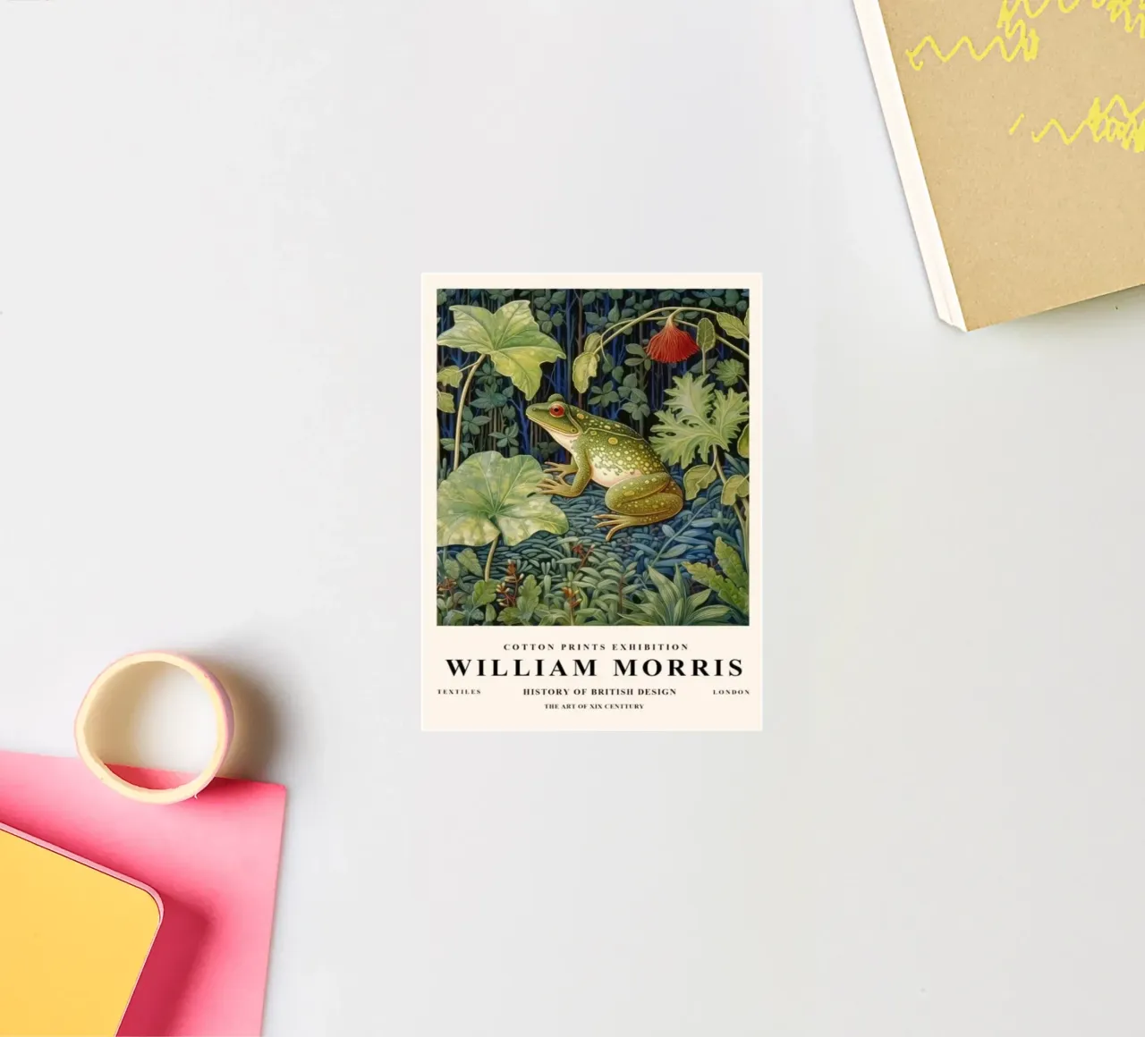 frog in the middle of the forest with leaves sticker by Ropech Shop