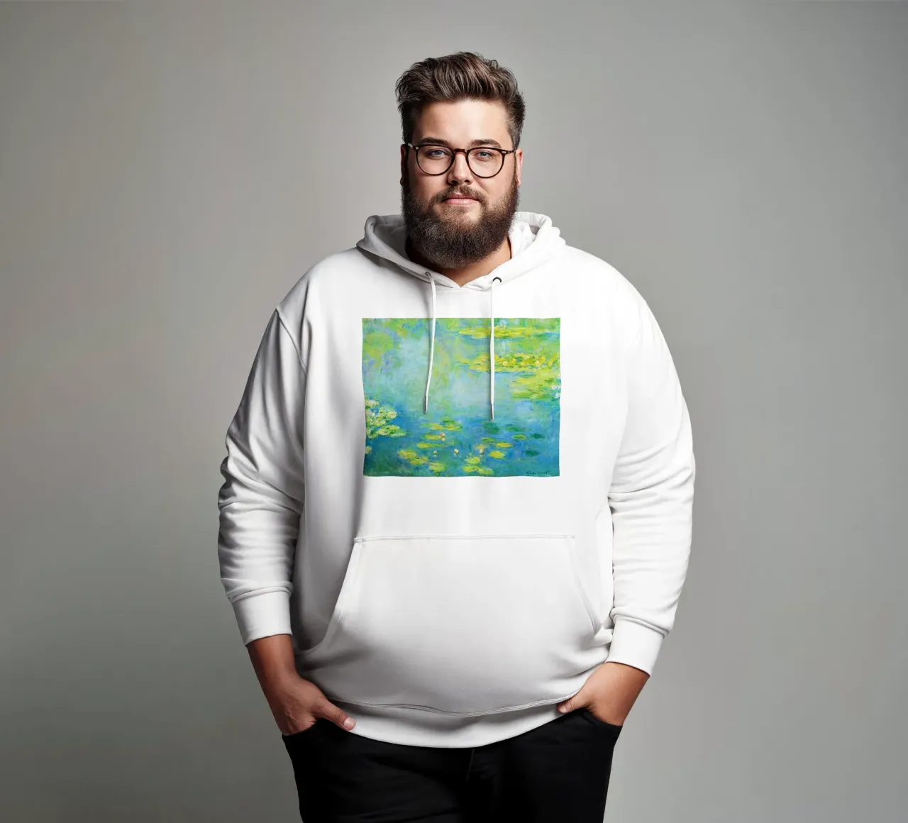 Ninfee di Claude Monet felpa con cappuccio da Art History