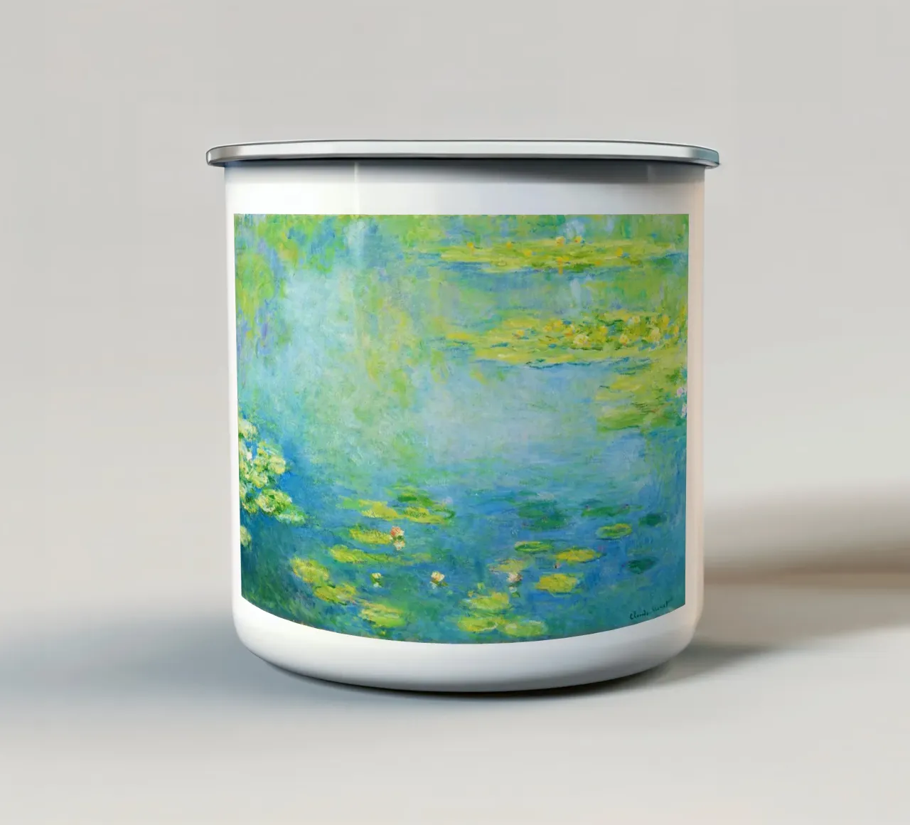 Ninfee di Claude Monet tazza in smalto da Art History