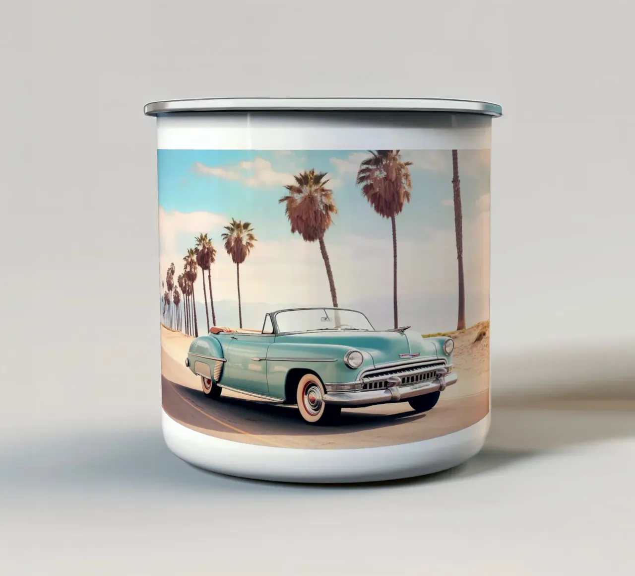 On The California Road tazza in smalto da robertmotoiart