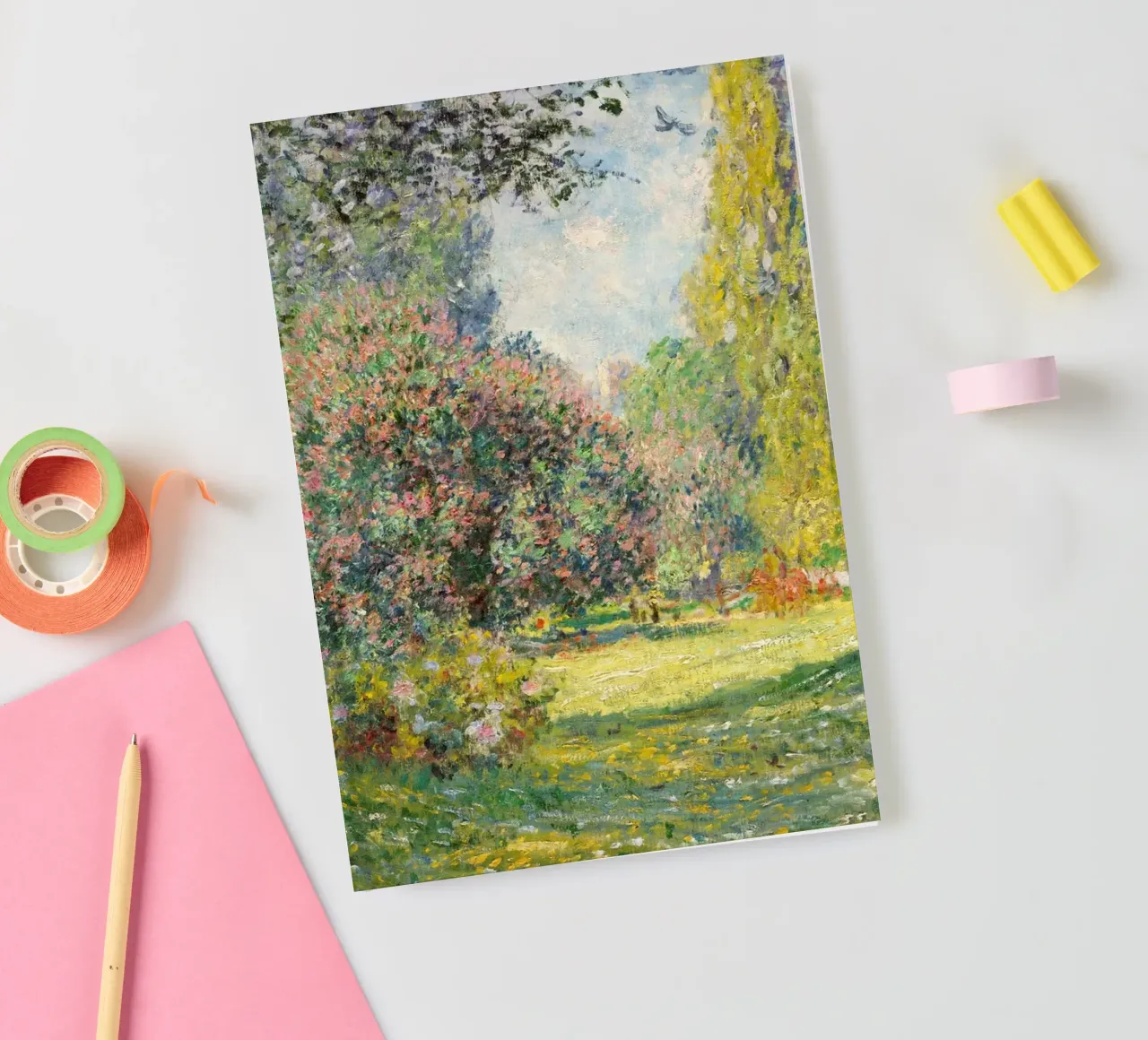 The Parc Monceau (1876) by Claude Monet notebook by Art History