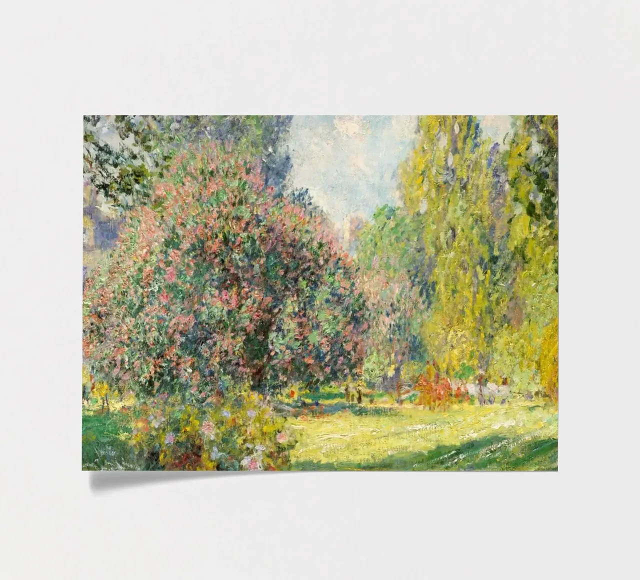 Der Parc Monceau (1876) von Claude Monet Stickerbogen von Art History