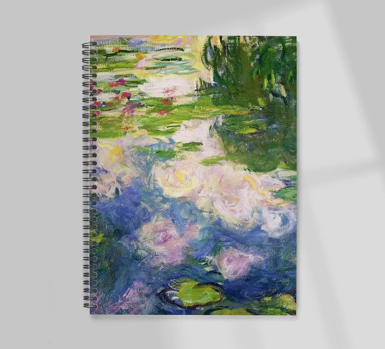 The Water Lily Pond (1897) by Claude Monet spiral notebook by Art History
