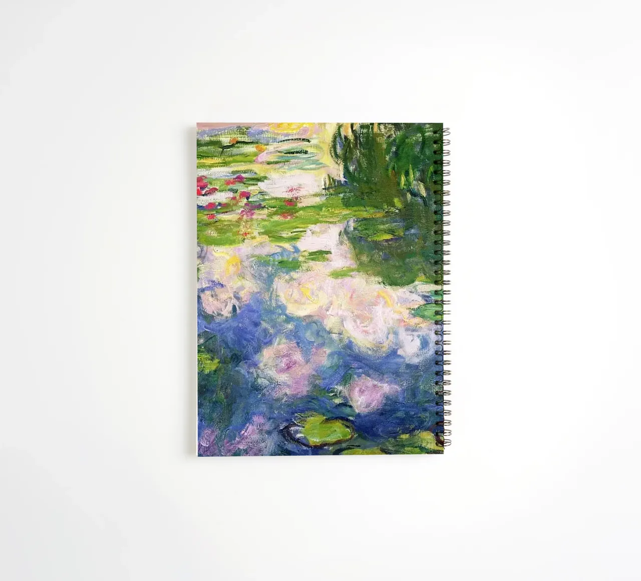 The Water Lily Pond (1897) by Claude Monet spiral notebook by Art History