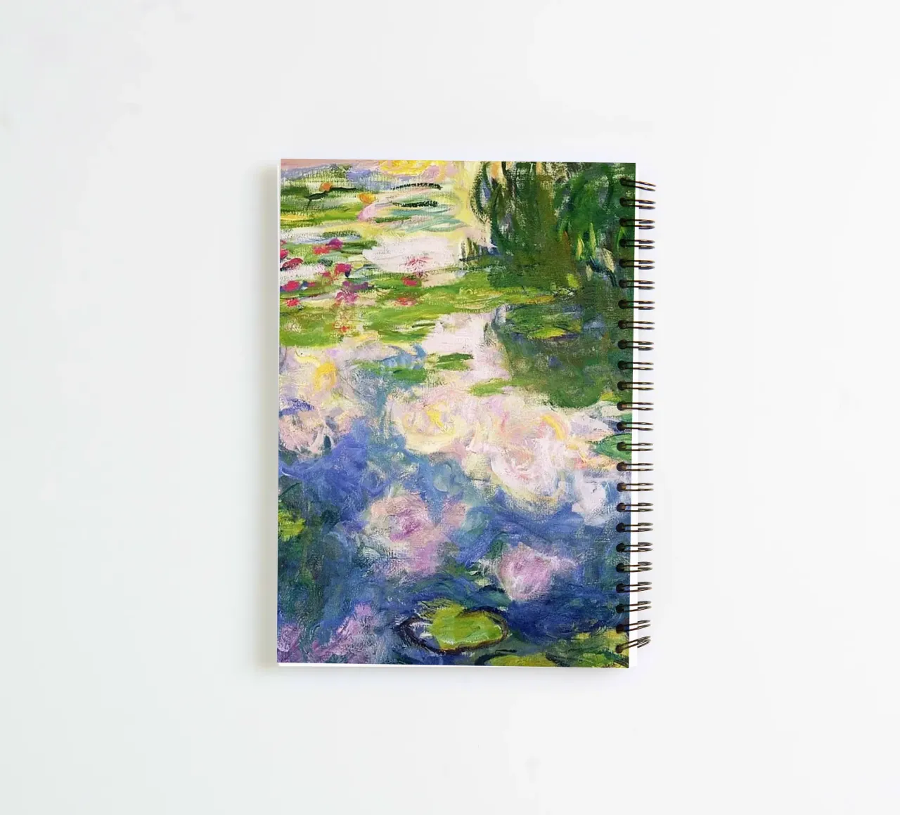 The Water Lily Pond (1897) by Claude Monet spiral notebook by Art History
