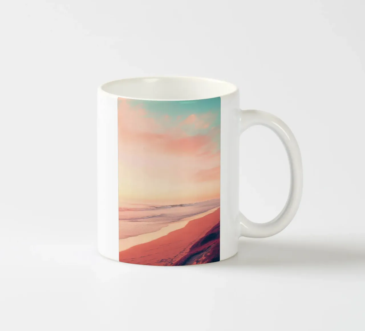 Pastel Horizon ceramic mug by robertmotoiart