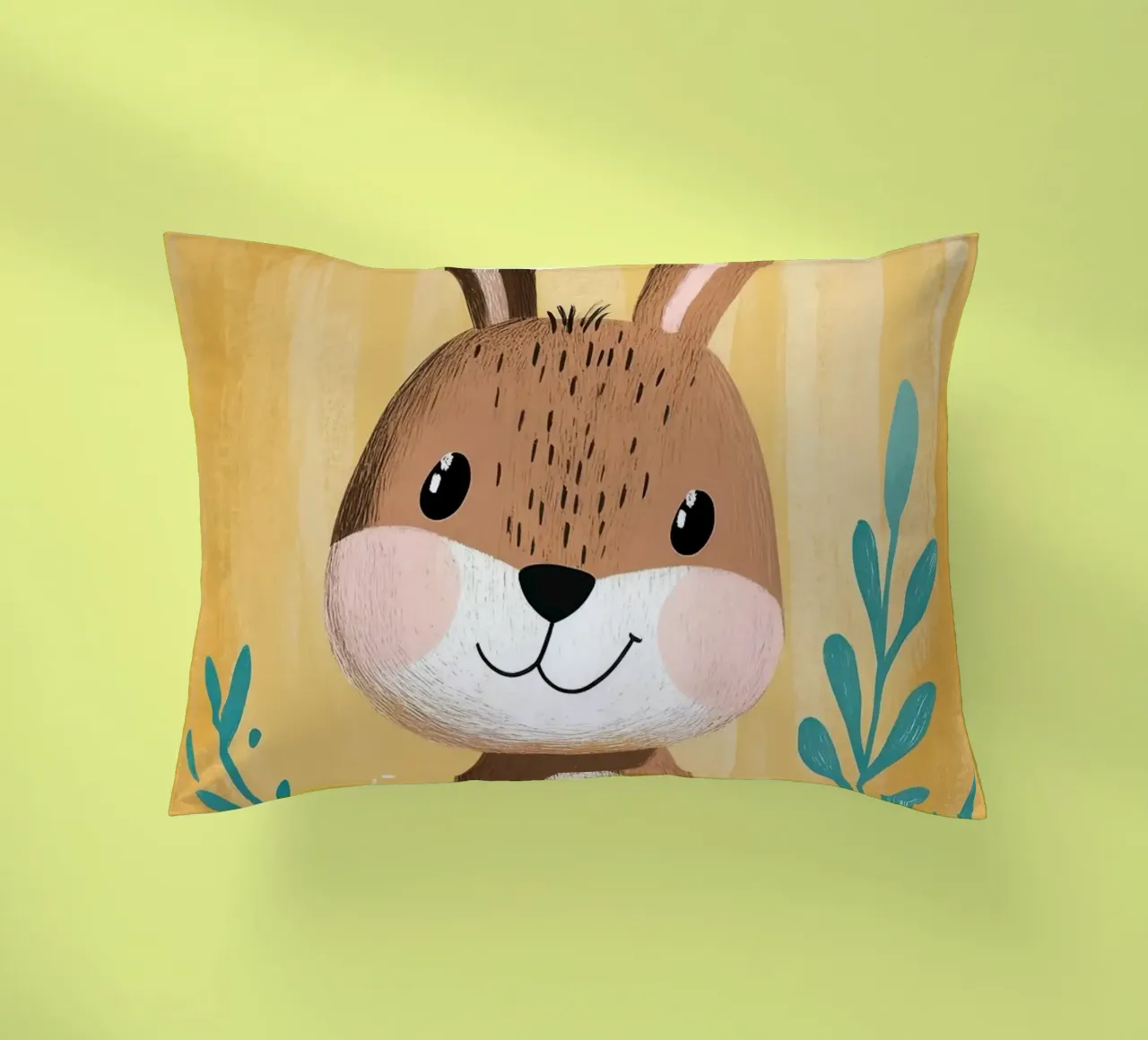 Illustrazione di un coniglietto carino cuscino da E Cannon