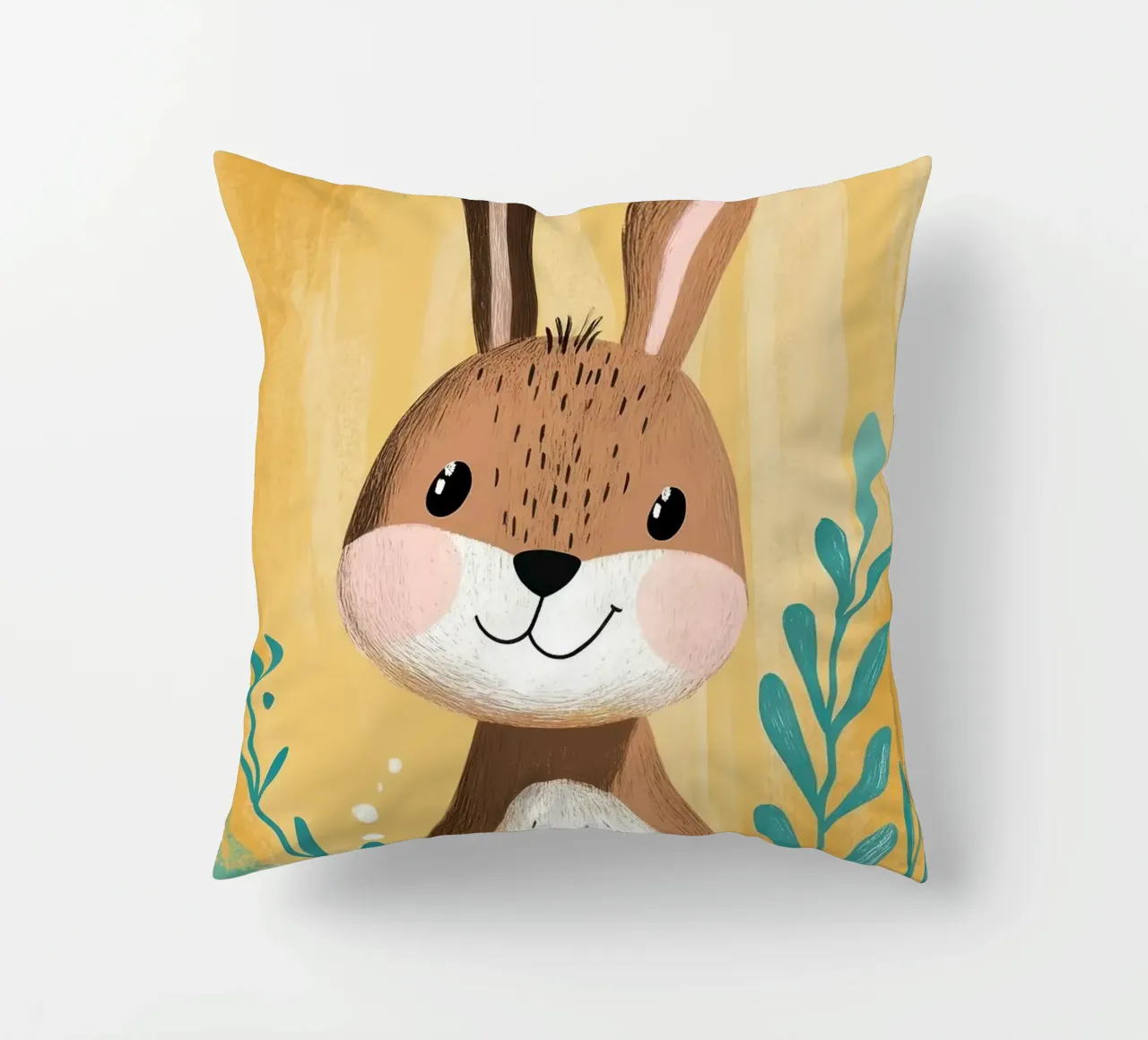Illustrazione di un coniglietto carino cuscino da E Cannon