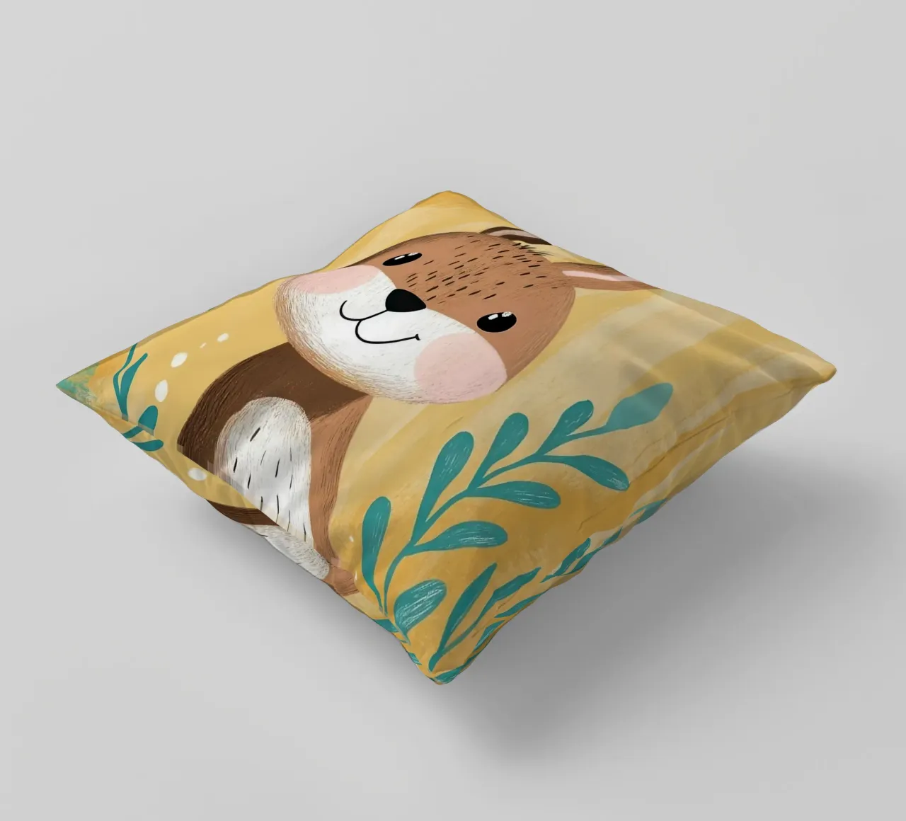 Illustrazione di un coniglietto carino cuscino da E Cannon