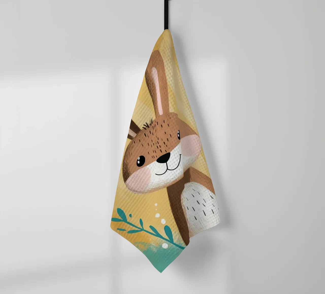 Illustration d'un lapin mignon torchon de E Cannon