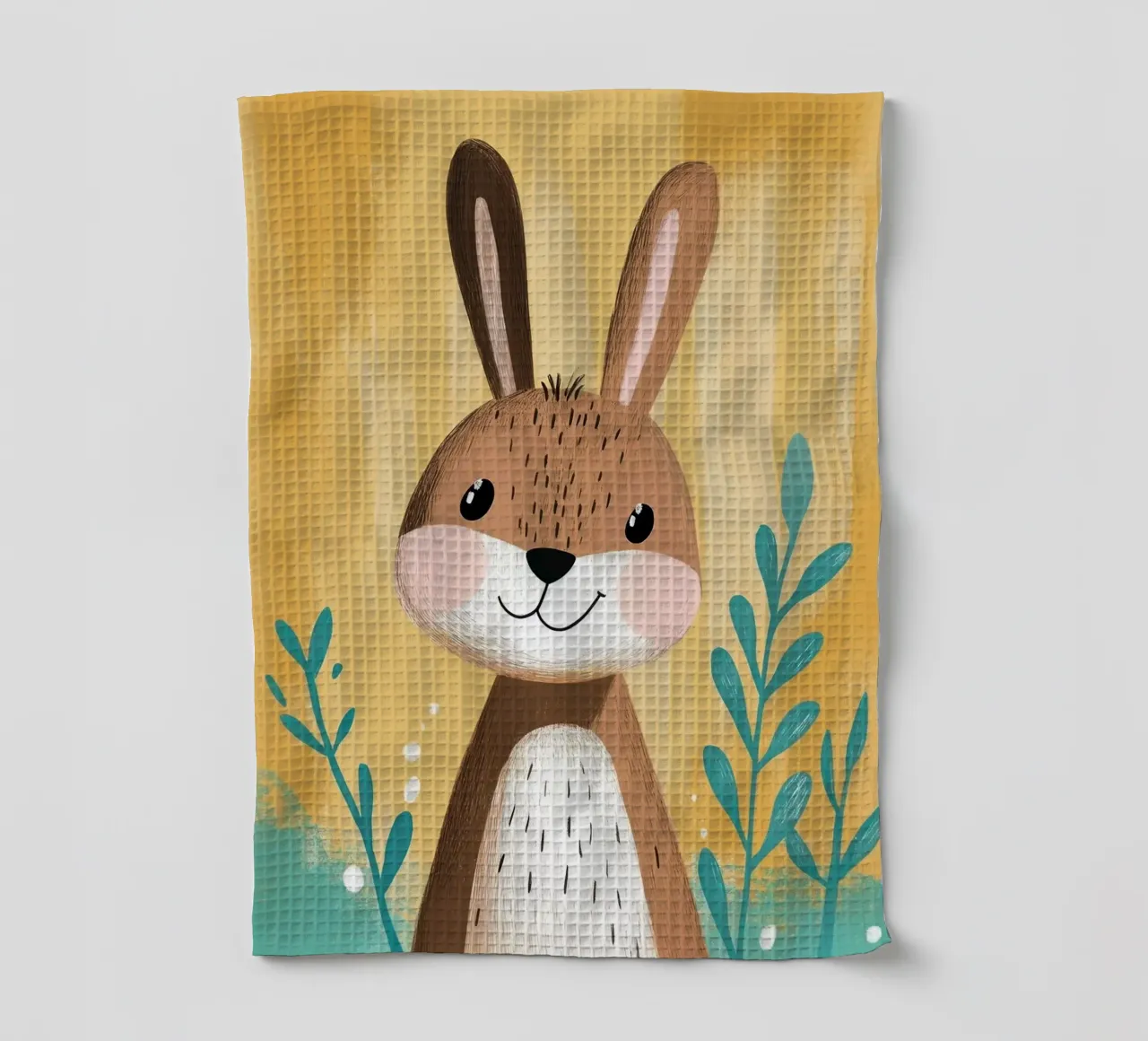Illustration d'un lapin mignon torchon de E Cannon