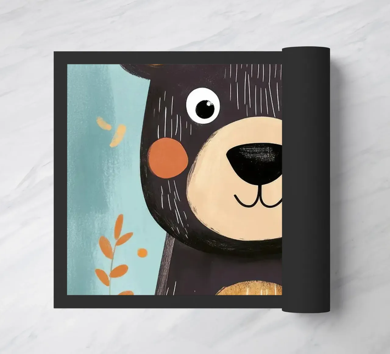 Simpático oso de dibujos animados felpudo de E Cannon