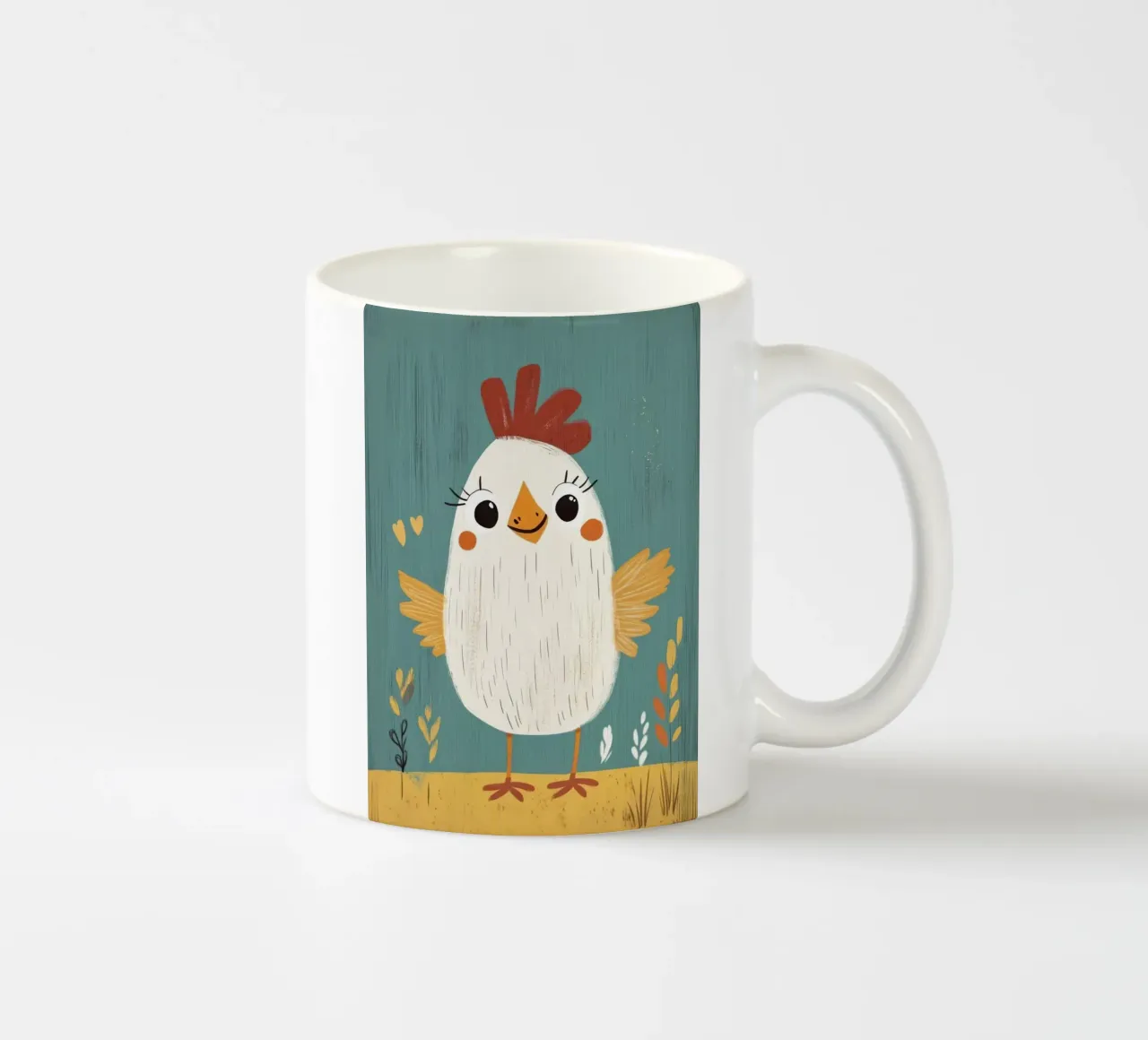 Carino il pollo dei cartoni animati tazza in ceramica da E Cannon