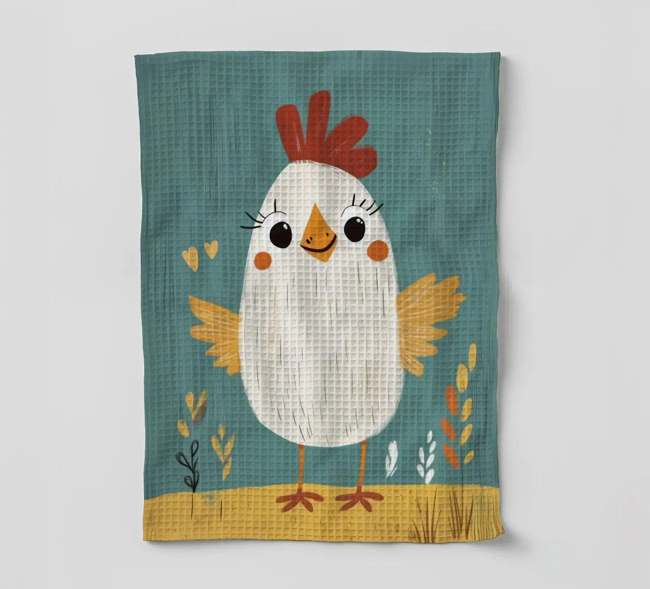 Poulet mignon de dessin animé torchon de E Cannon