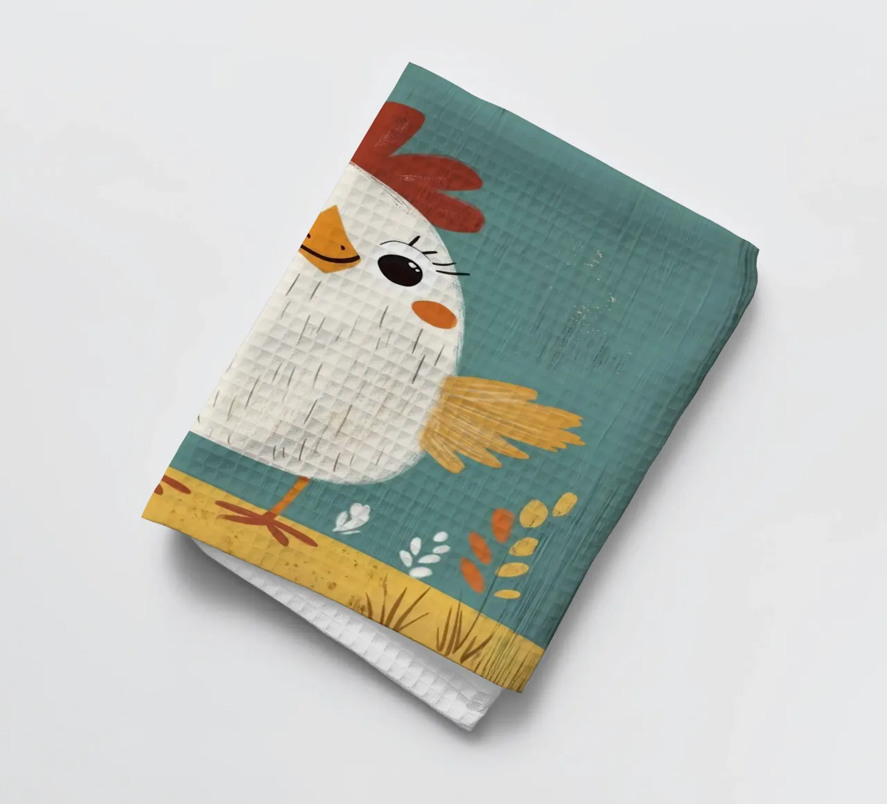 Poulet mignon de dessin animé torchon de E Cannon