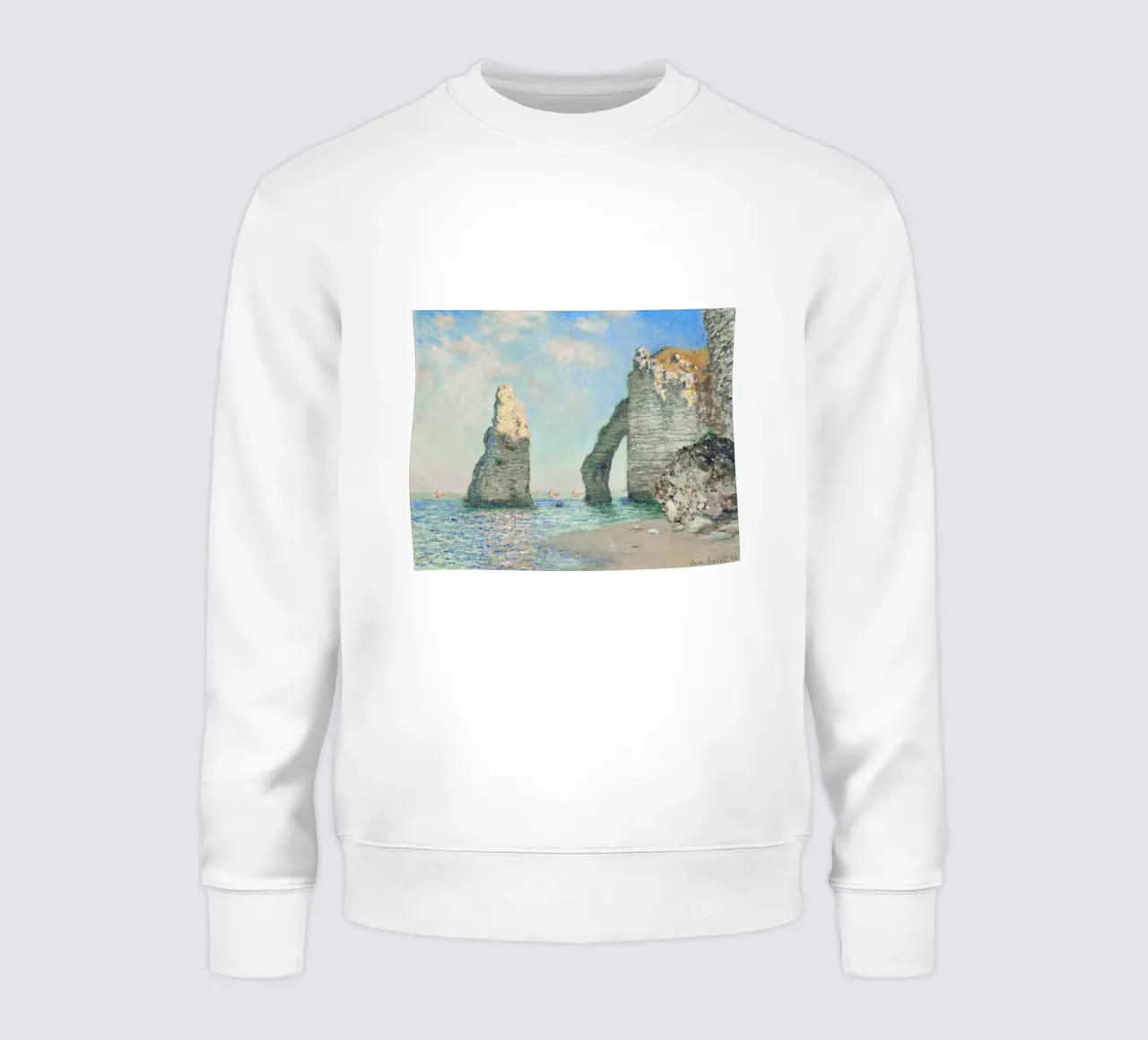 Le scogliere di Étretat di Claude Monet (1885) felpa da Classic Art Prints