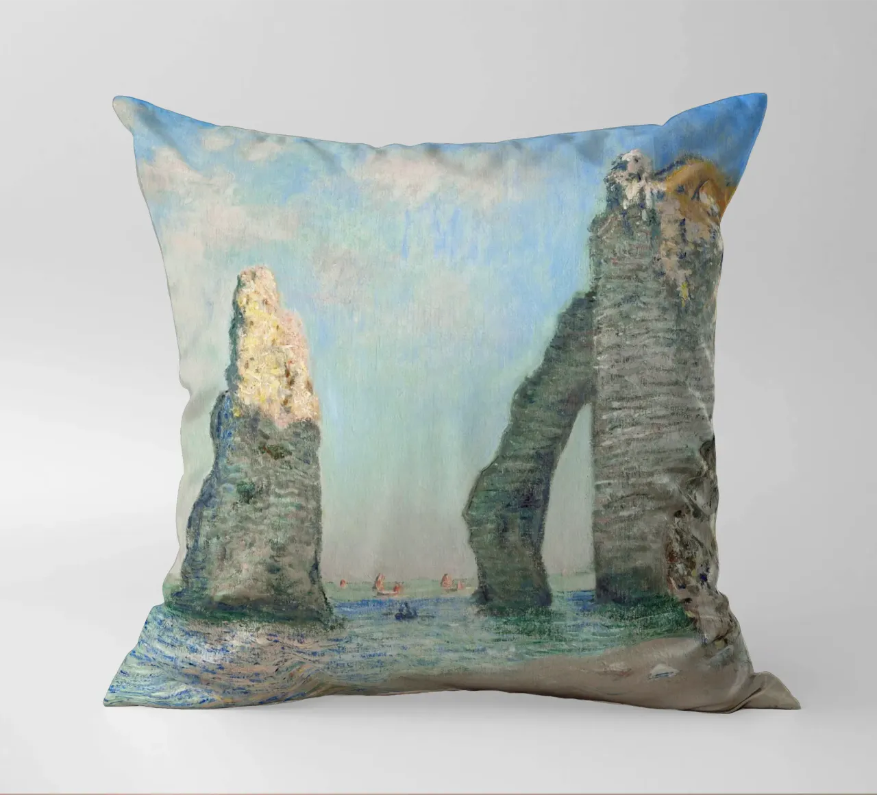 Le scogliere di Étretat di Claude Monet (1885) cuscino da Classic Art Prints