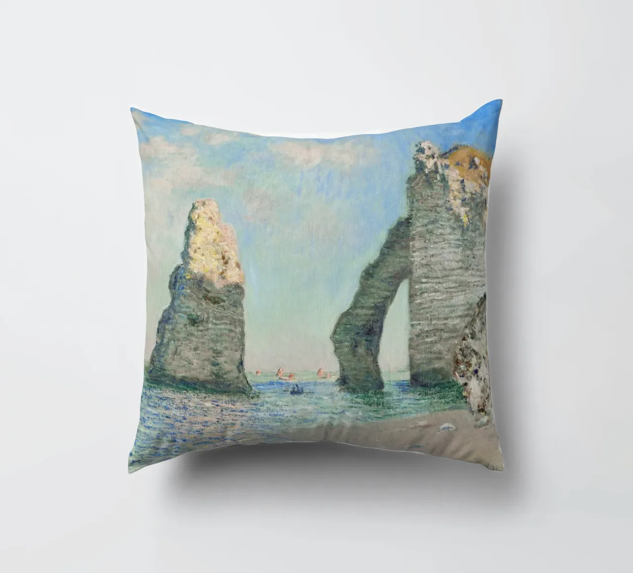 Le scogliere di Étretat di Claude Monet (1885) cuscino da Classic Art Prints
