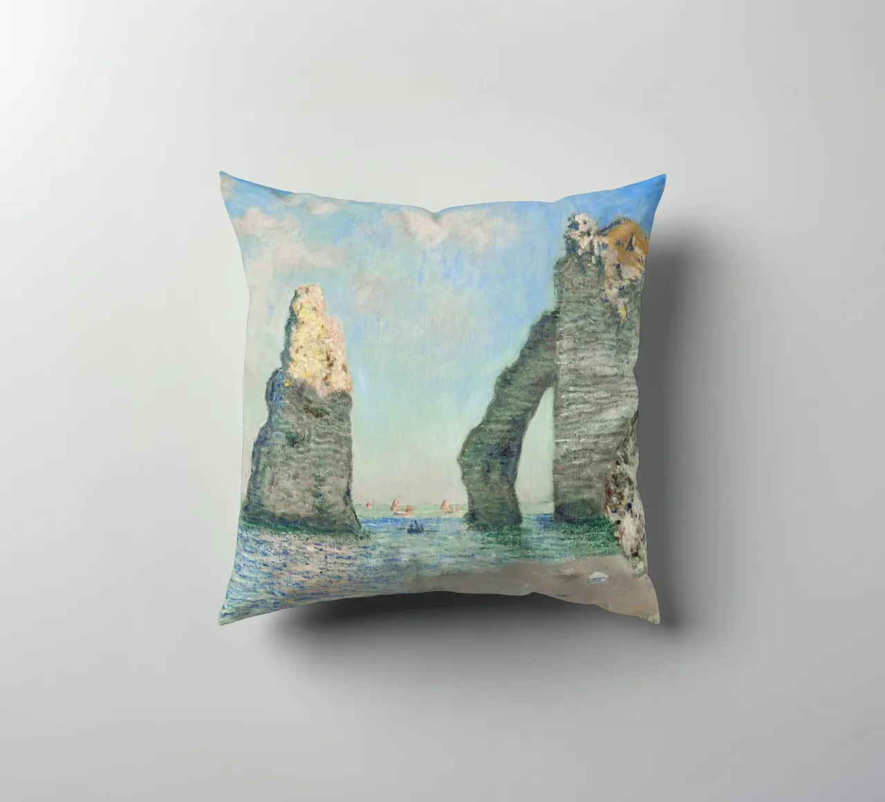 Le scogliere di Étretat di Claude Monet (1885) cuscino da Classic Art Prints