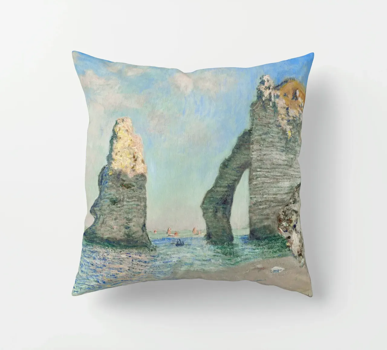 Le scogliere di Étretat di Claude Monet (1885) cuscino da Classic Art Prints