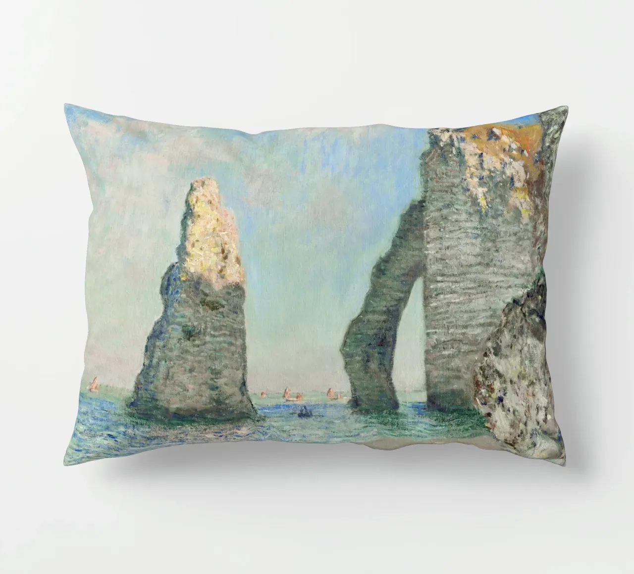 Le scogliere di Étretat di Claude Monet (1885) cuscino da Classic Art Prints