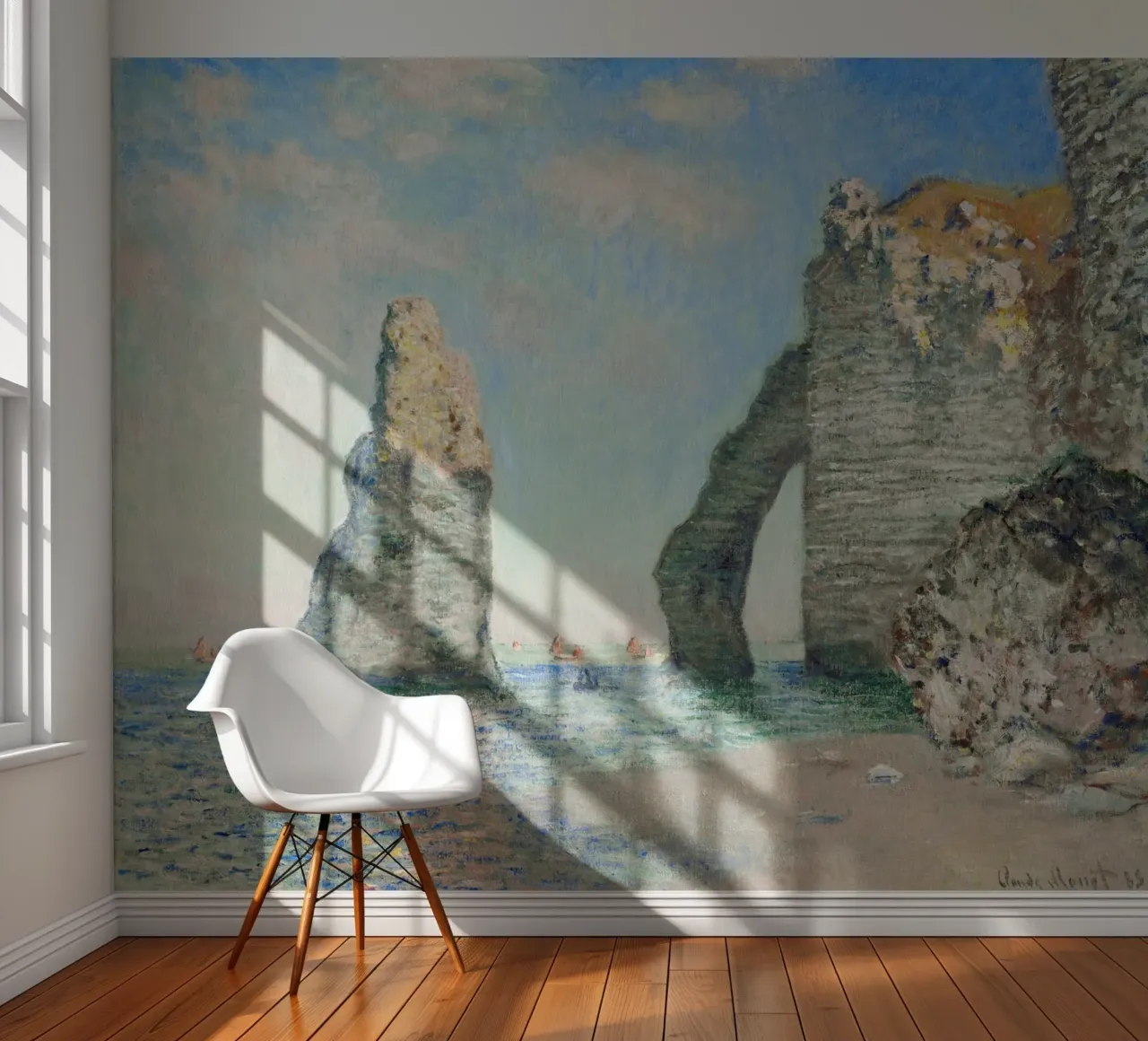 Les falaises d'Étretat de Claude Monet (1885) papier peint photo de Classic Art Prints
