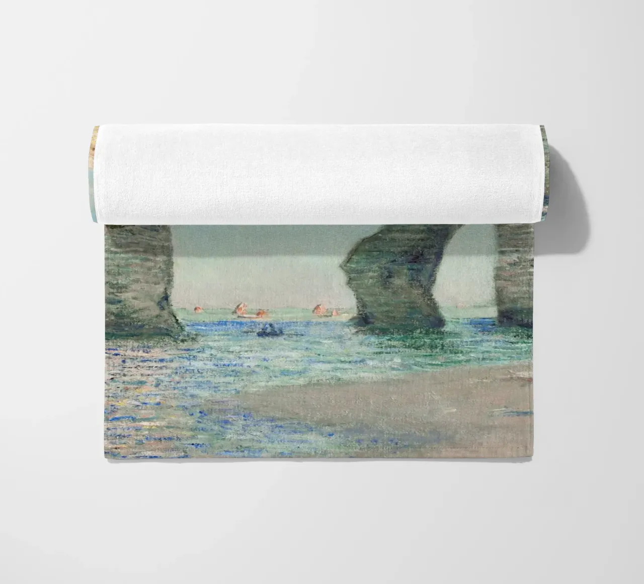 Le scogliere di Étretat di Claude Monet (1885) telo mare da Classic Art Prints