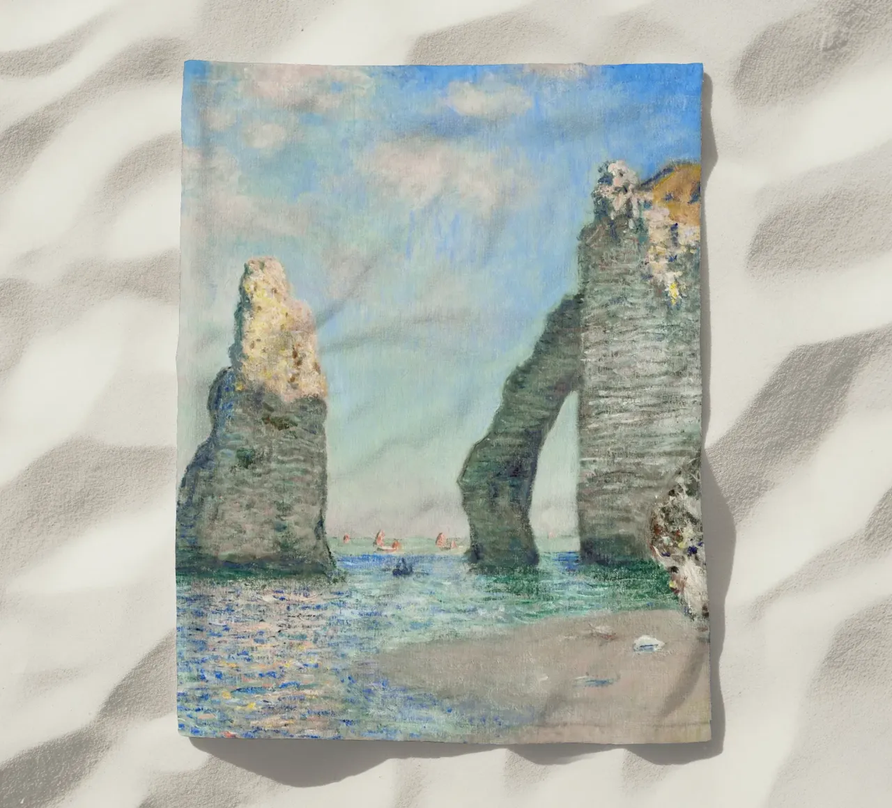 Le scogliere di Étretat di Claude Monet (1885) telo mare da Classic Art Prints