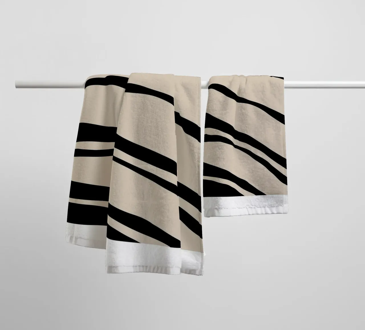Abstract Lines Contour Wall Art towel by vintageshop