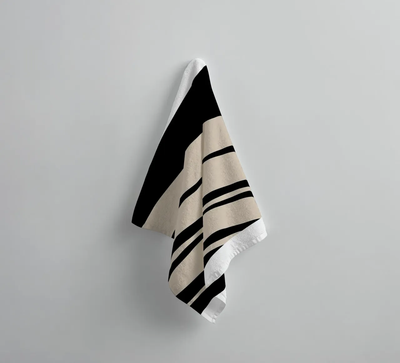 Abstract Lines Contour Wall Art towel by vintageshop