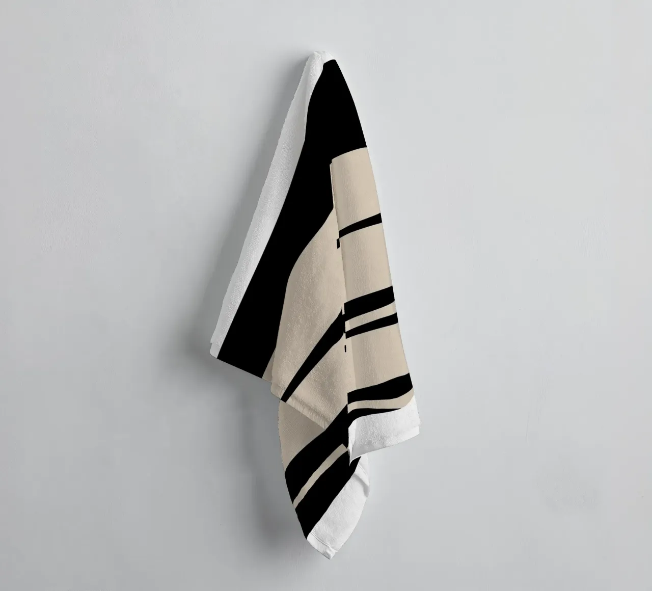 Abstract Lines Contour Wall Art towel by vintageshop
