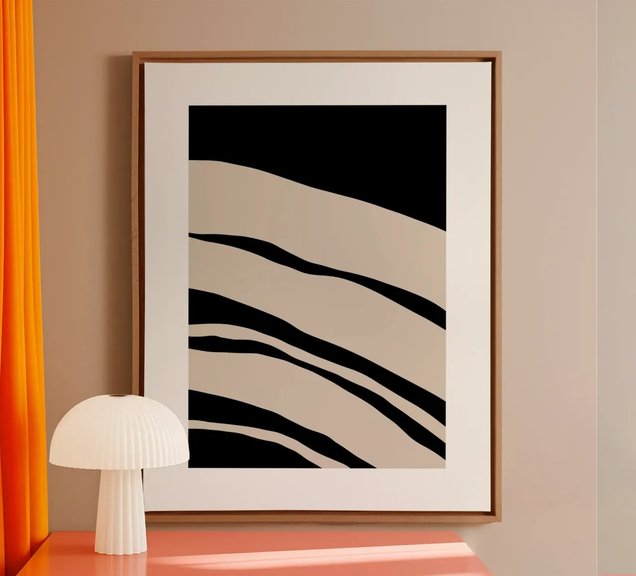 Abstract Lines Contour Wall Art tela da vintageshop