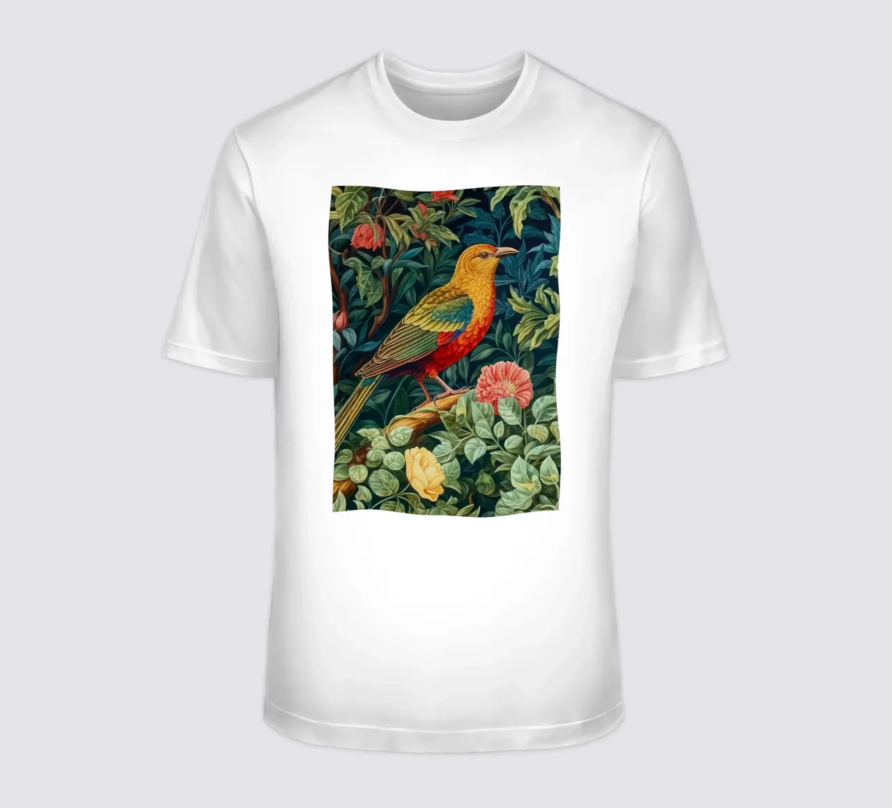 uccelli appollaiati sui rami degli alberi in fiore t-shirt da Ropech Shop
