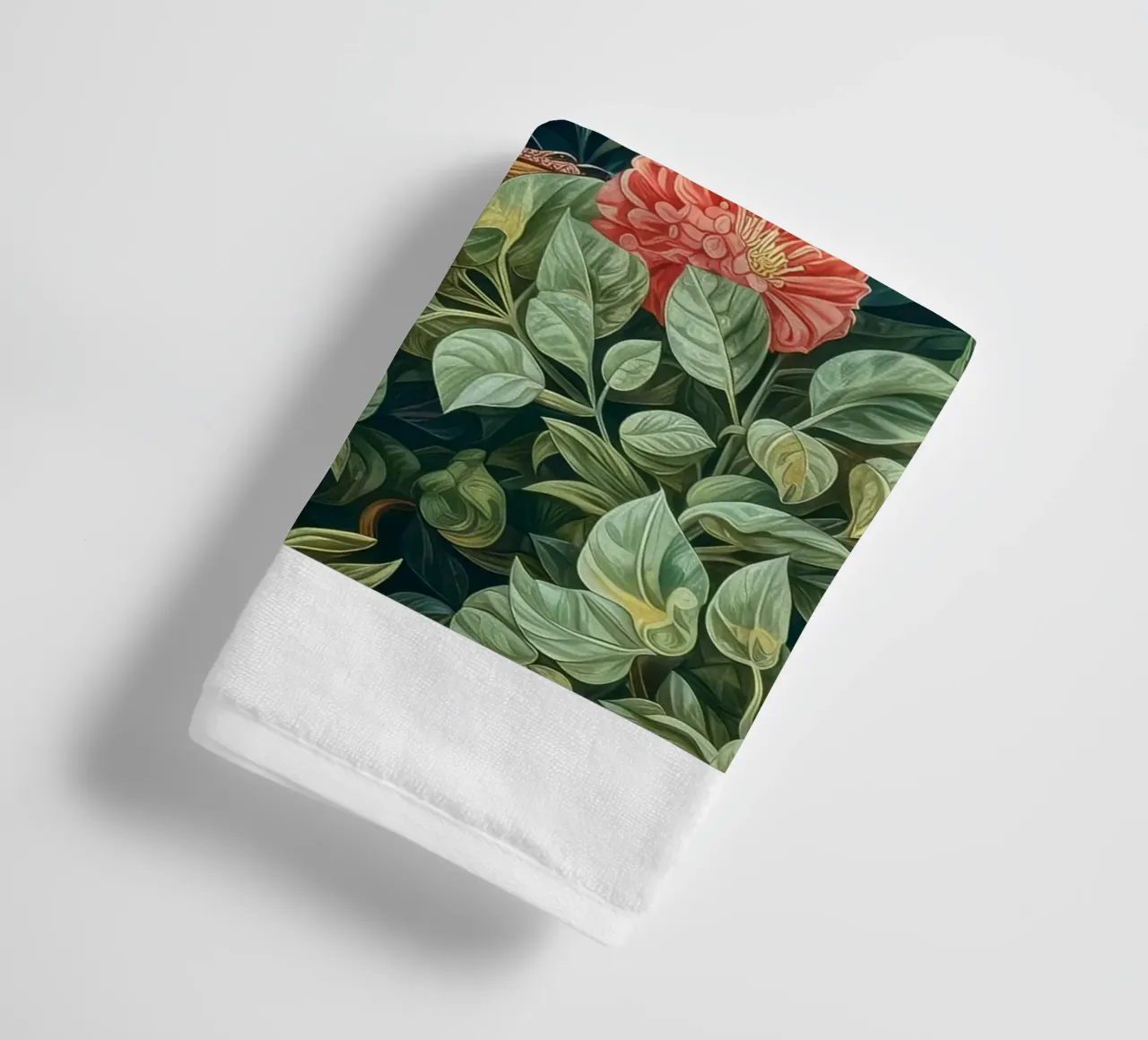 uccelli appollaiati sui rami degli alberi in fiore asciugamano da bagno da Ropech Shop